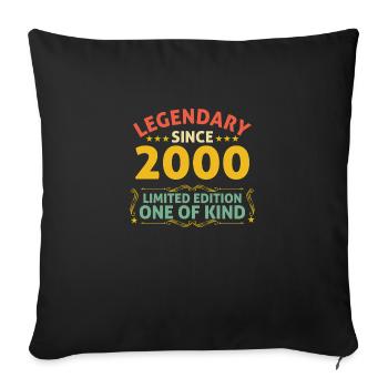 legendary since 2000 - Sofa pillowcase 17,3'' x 17,3'' (45 x 45 cm) - black - Front