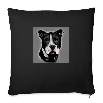 Dog best friend - Sofa pillowcase 17,3'' x 17,3'' (45 x 45 cm) - black - Front