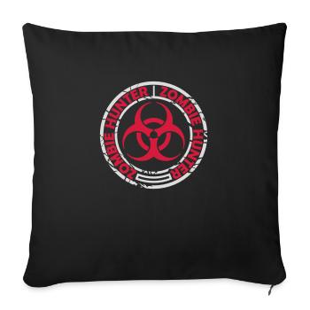 zombie hunter Halloween Quote - Sofa pillowcase 17,3'' x 17,3'' (45 x 45 cm) - black - Front