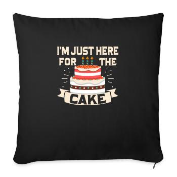 I'm Just Here For The Cake Baking Bake Cookie Pas - Sofa pillowcase 17,3'' x 17,3'' (45 x 45 cm) - black - Front