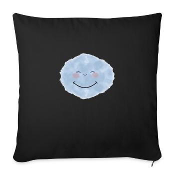 Cloud smile - Sofa pillowcase 17,3'' x 17,3'' (45 x 45 cm) - black - Front