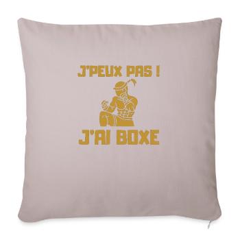 JPEUX PAS JAI BOXE THAI - Housse de coussin décorative 45 x 45 cm - taupe clair - Devant