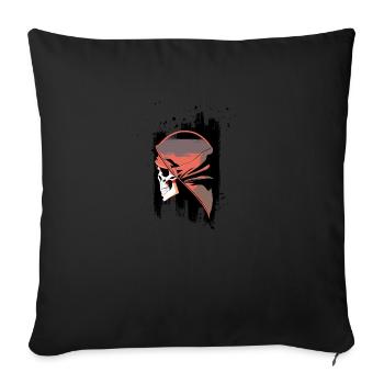 Tod in einer Kapuze für Halloween - Sofakissenbezug 45 x 45 cm - Schwarz - Vorne