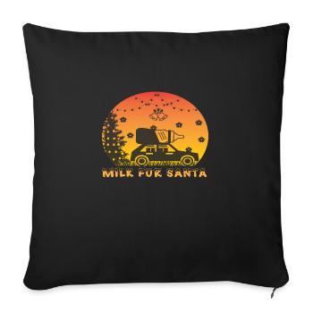 Milk for Santa - Sofakissenbezug 45 x 45 cm - Schwarz - Vorne