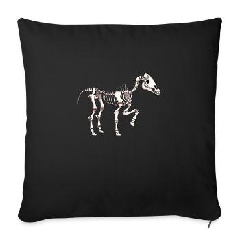 Horse Skeleton - Sofa pillowcase 17,3'' x 17,3'' (45 x 45 cm) - black - Front