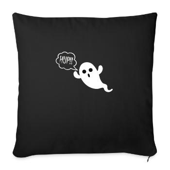 Geist Ghost Boo Hup Halloween - Housse de coussin décorative 45 x 45 cm - noir - Devant