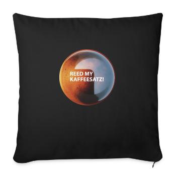 Coffee "Reed my Coffee Grounds" - Housse de coussin décorative 45 x 45 cm - noir - Devant