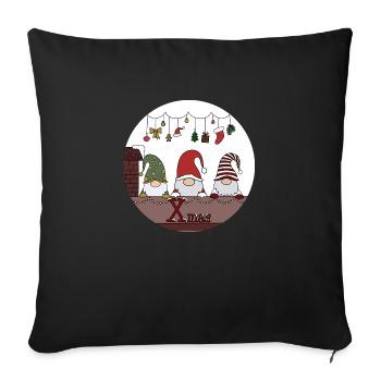 Noël - Housse de coussin décorative 45 x 45 cm - noir - Devant