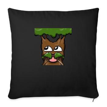 Bonzai - laughing Bonsi - Sofa pillowcase 17,3'' x 17,3'' (45 x 45 cm) - black - Front