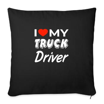Camion - Housse de coussin décorative 45 x 45 cm - noir - Devant