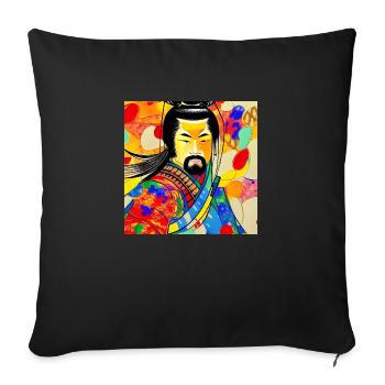 Samurai - Sofa pillowcase 17,3'' x 17,3'' (45 x 45 cm) - black - Front