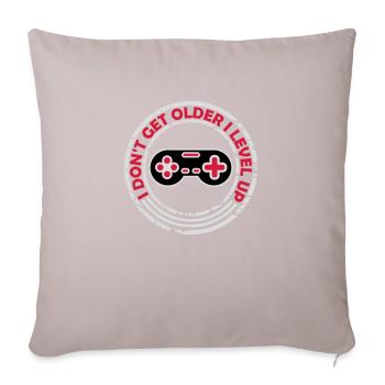 get older level up - Sofa pillowcase 17,3'' x 17,3'' (45 x 45 cm) - light taupe - Front