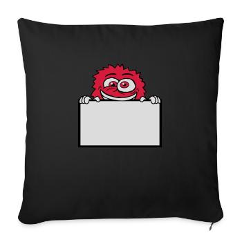 Sign show insane monster - Sofa pillowcase 17,3'' x 17,3'' (45 x 45 cm) - black - Front