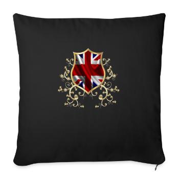 Angleterre Royaume-Uni Londres Anglais britannique Royaume-Uni - Housse de coussin décorative 45 x 45 cm - noir - Devant