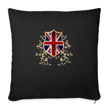 Angleterre Royaume-Uni Londres Anglais britannique Royaume-Uni - Housse de coussin décorative 45 x 45 cm - noir - Devant