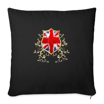 Angleterre Royaume-Uni Londres Anglais britannique Royaume-Uni - Housse de coussin décorative 45 x 45 cm - noir - Devant