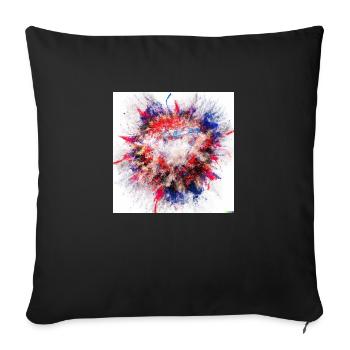 Wc222 - Housse de coussin décorative 45 x 45 cm - noir - Devant