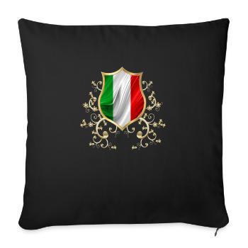 italy italian rome europe italia italija milan - Sofa pillowcase 17,3'' x 17,3'' (45 x 45 cm) - black - Front