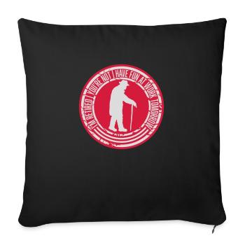 Amusez-vous au travail - Housse de coussin décorative 45 x 45 cm - noir - Devant