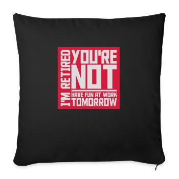 Amusez-vous au travail - Housse de coussin décorative 45 x 45 cm - noir - Devant