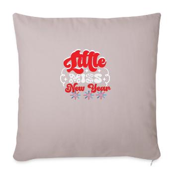 Petite Miss Nouvel An - Housse de coussin décorative 45 x 45 cm - taupe clair - Devant