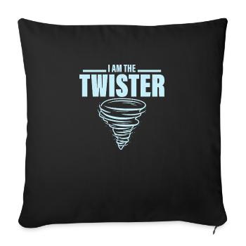 Je suis le météorologue météorologue de météorologie Twister - Housse de coussin décorative 45 x 45 cm - noir - Devant