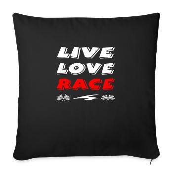 Car - Sofa pillowcase 17,3'' x 17,3'' (45 x 45 cm) - black - Front