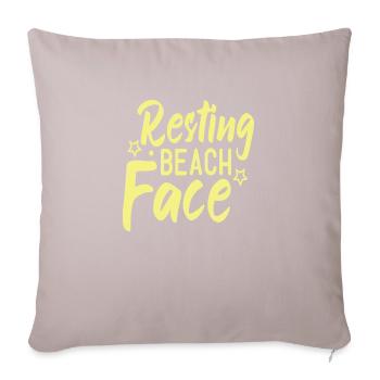 Resting Beach Face - Sofakissenbezug 45 x 45 cm - helles Taupe - Vorne