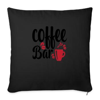 Coffee Bar - Sofa pillowcase 17,3'' x 17,3'' (45 x 45 cm) - black - Front