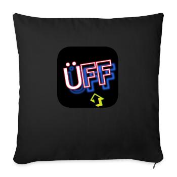 Üff [Status] - Sofakissenbezug 45 x 45 cm - Schwarz - Vorne