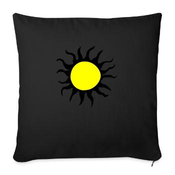 Sun Summer Watercolor Nature Beach Sky Vector 6 - Sofa pillowcase 17,3'' x 17,3'' (45 x 45 cm) - black - Front
