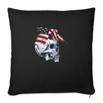 skull eagle - Sofakissenbezug 45 x 45 cm - Schwarz - Vorne
