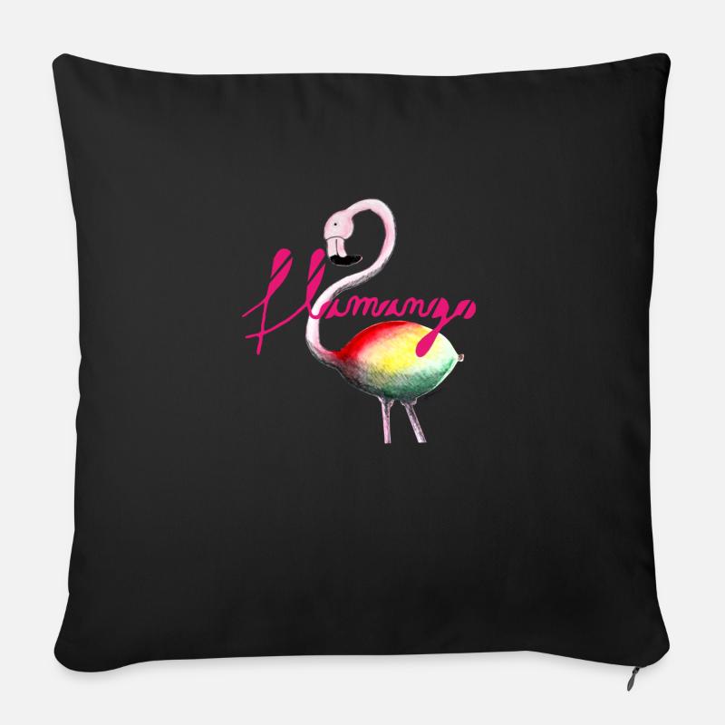 Flamango3 - Sofakissenbezug 45 x 45 cm - Schwarz