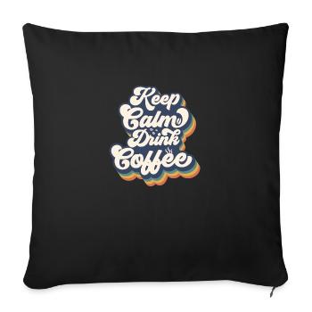 Coffee - Sofakissenbezug 45 x 45 cm - Schwarz - Vorne