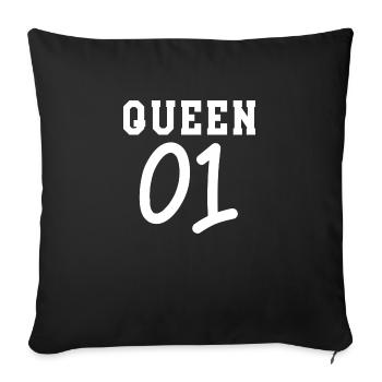 Queen 01 der Familie - Sofakissenbezug 45 x 45 cm - Schwarz - Vorne