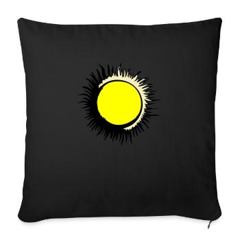 Sun Summer Watercolor Nature Beach Sky Vector - Sofa pillowcase 17,3'' x 17,3'' (45 x 45 cm) - black - Front