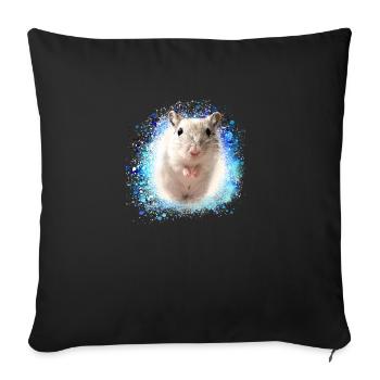 Jumping mouse,mouse,graffiti,painting,shrew - Sofa pillowcase 17,3'' x 17,3'' (45 x 45 cm) - black - Front