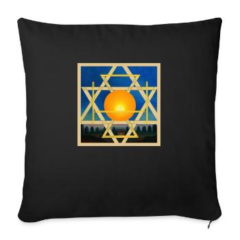 Secret Symbolism - Sofa pillowcase 17,3'' x 17,3'' (45 x 45 cm) - black - Front