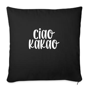 Ciao Kakao - Sofakissenbezug 45 x 45 cm - Schwarz - Vorne