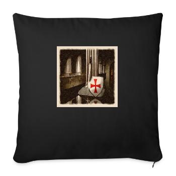 Knights Templar - Sofa pillowcase 17,3'' x 17,3'' (45 x 45 cm) - black - Front
