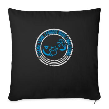 Je suis venu voir oublier - Housse de coussin décorative 45 x 45 cm - noir - Devant