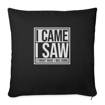 Je suis venu voir oublier - Housse de coussin décorative 45 x 45 cm - noir - Devant