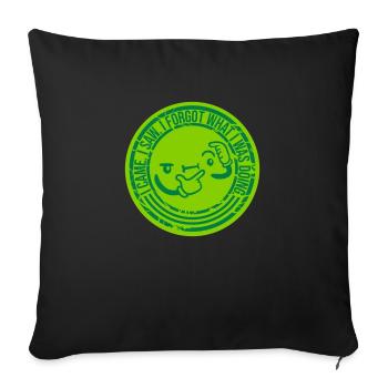 I came saw forget - Sofa pillowcase 17,3'' x 17,3'' (45 x 45 cm) - black - Front