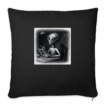 alien noir - Sofa pillowcase 17,3'' x 17,3'' (45 x 45 cm) - black - Front