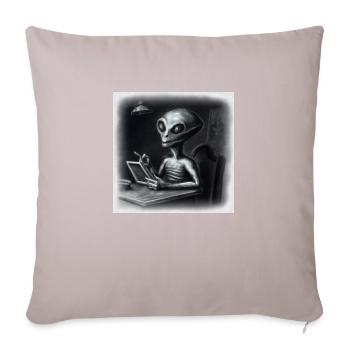 alien noir - Sofa pillowcase 17,3'' x 17,3'' (45 x 45 cm) - light taupe - Front