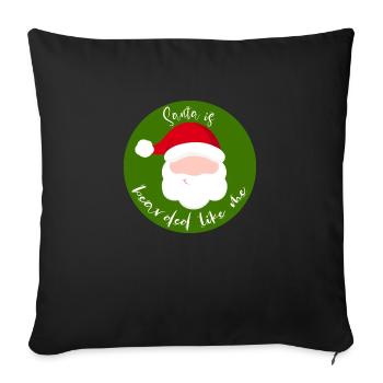 Le Père Noël est barbu comme moi - Housse de coussin décorative 45 x 45 cm - noir - Devant