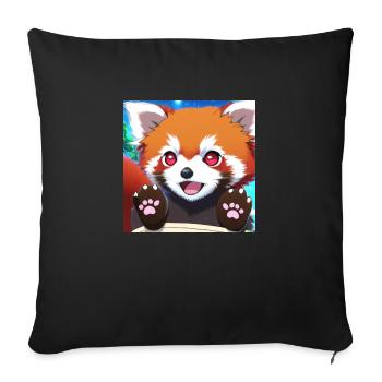 Red panda Anime - Sofakissenbezug 45 x 45 cm - Schwarz - Vorne
