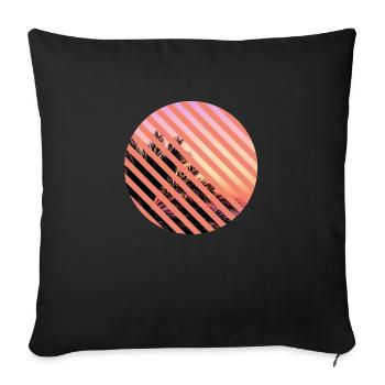 T-shirt holiday beach palm trees holiday summer sun - Sofa pillowcase 17,3'' x 17,3'' (45 x 45 cm) - black - Front