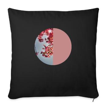T-Shirt Blossoms Flowers Cherry Blossoms Gift Woman - Sofa pillowcase 17,3'' x 17,3'' (45 x 45 cm) - black - Front