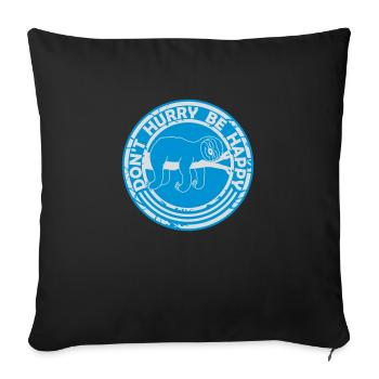 Ne vous dépêchez pas d’être heureux - Housse de coussin décorative 45 x 45 cm - noir - Devant
